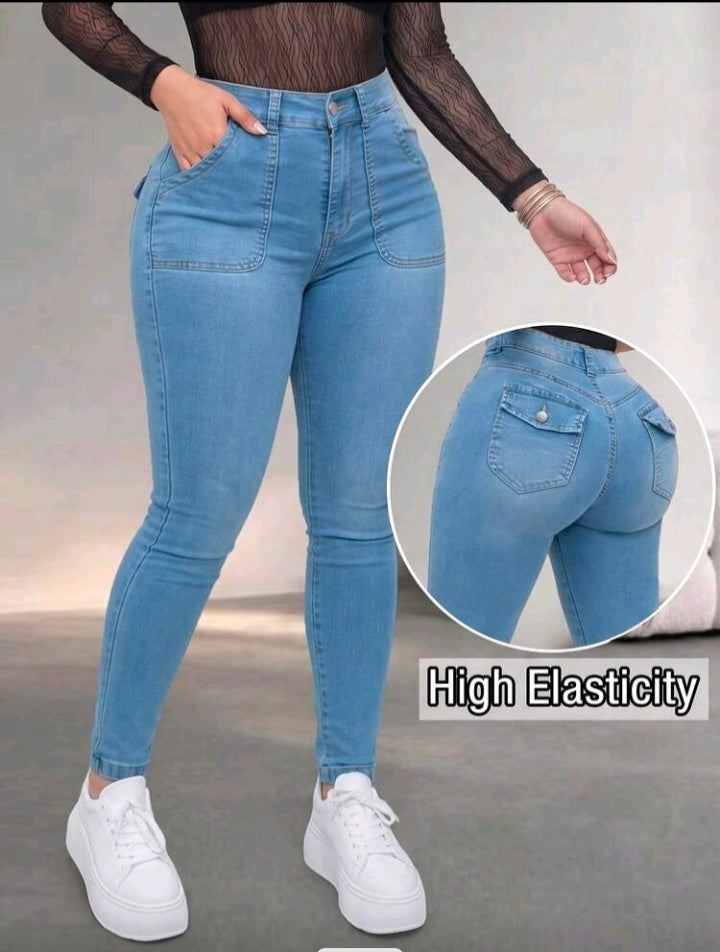 High-Waisted Skinny Jeans