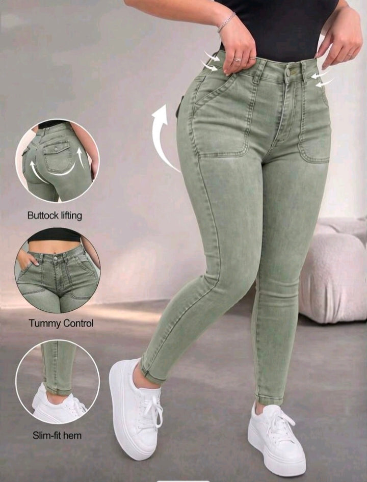 High-Waisted Skinny Jeans