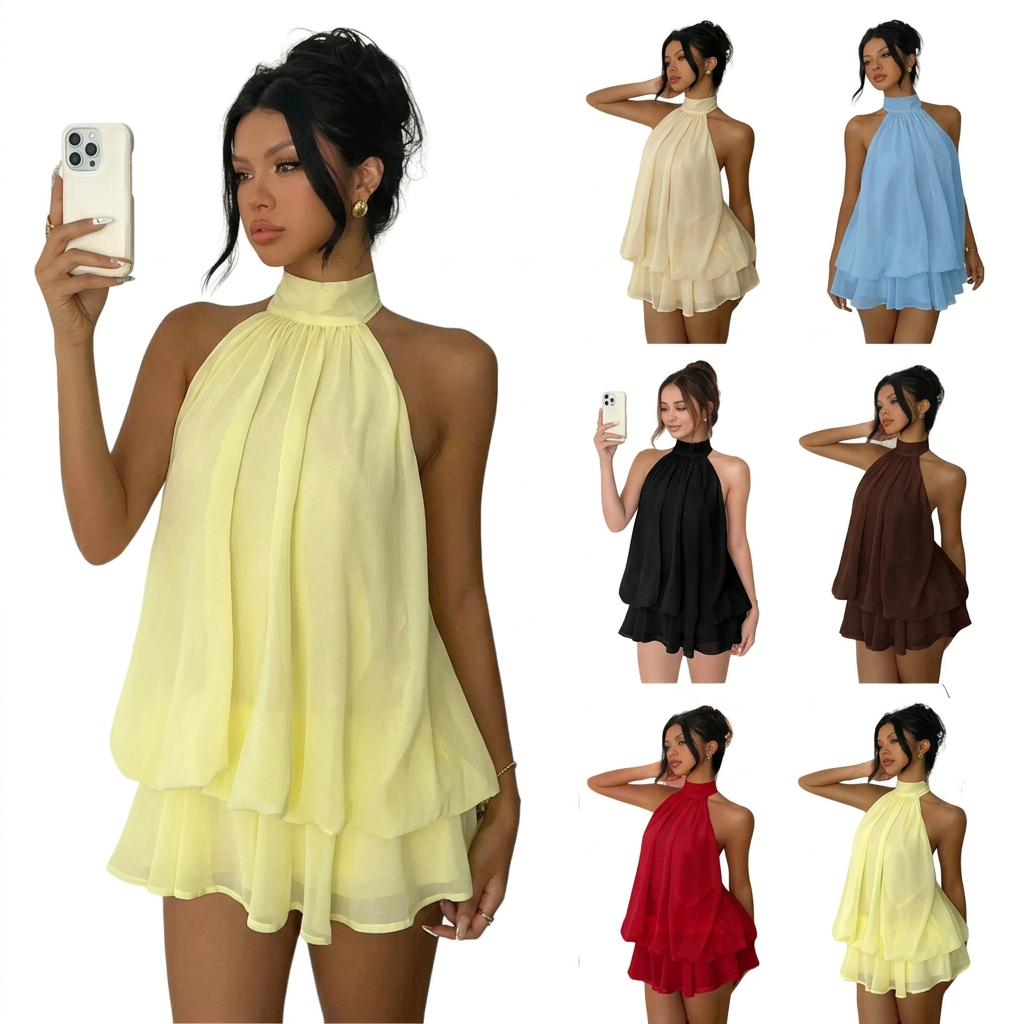 Women’s Backless Halter Summer Dress