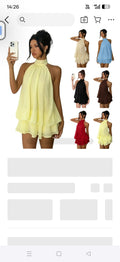 Women’s Backless Halter Summer Dress
